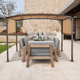 thumbnail image 2 of YODOLLA 11.8ft X 9.3ft Pergola Kit Aluminum Frame Gazebo &Canopy Cover Beige, 2 of 6