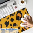 thumbnail image 4 of Long Mouse Pads for Desk,Yellow and Black Of Leopard Print Desk Mats on Top Of Desks, Desk Mouse Pad Extra Large with 3mm Non-Slip Base and Stitched Edge for Gaming,Office,Work,Home 31.5"x11.8", 4 of 6