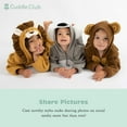 thumbnail image 3 of Cuddle Club One Piece Romper Hooded Fleece Onesie Jumper for Baby, Brown Bear 3-6 Mos, 3 of 6