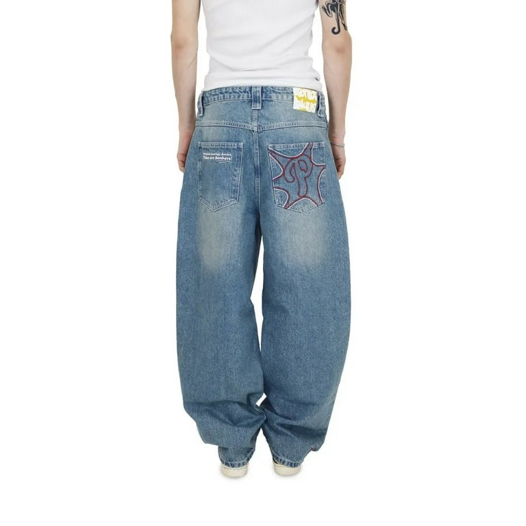 PROTECT Streetwear Jeans Y2K mens Pants Harajuku Hip Hop PROTECT Streetwear Jeans Y2K mens Pants Harajuku Hip Hop