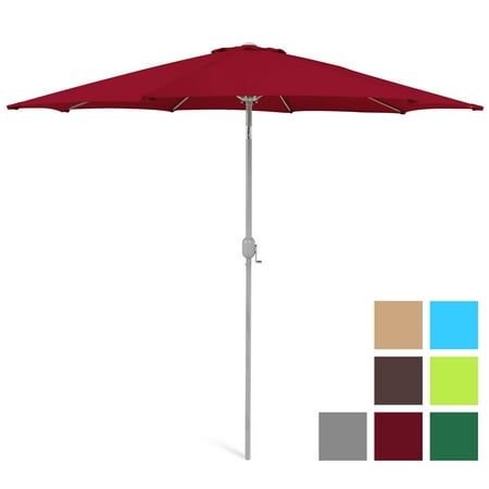 Best Choice Products 9ft Outdoor Market Patio Umbrella w/ Crank Tilt Adjustment, Wind Vent, 1.5in Diameter Pole -