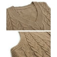 thumbnail image 4 of Women's Sweater Vests Cable Knitted Sleeveless Vest Sweaters V Neck Knitwear Tank Pullover Cogild, 4 of 6