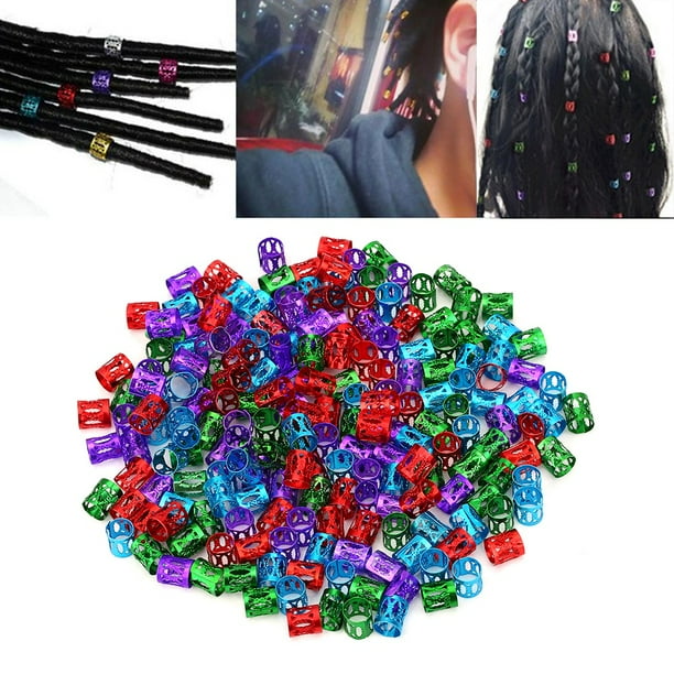 LYUMO Colorful Adjustable Hair Braid Beads Rings Cuff Hair Beauty
