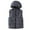 Grey, variant on Boys Girls Hooded Puffer Vest Zip up Lightweight Windproof Sleeveless Winter Jackets Kids Quilted Zipper Pockets Coats