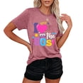 thumbnail image 2 of T-Shirts For Women Summer Round Neck Retro 80s Loose Casual Short Sleeved Top Womens Tops, 2 of 5