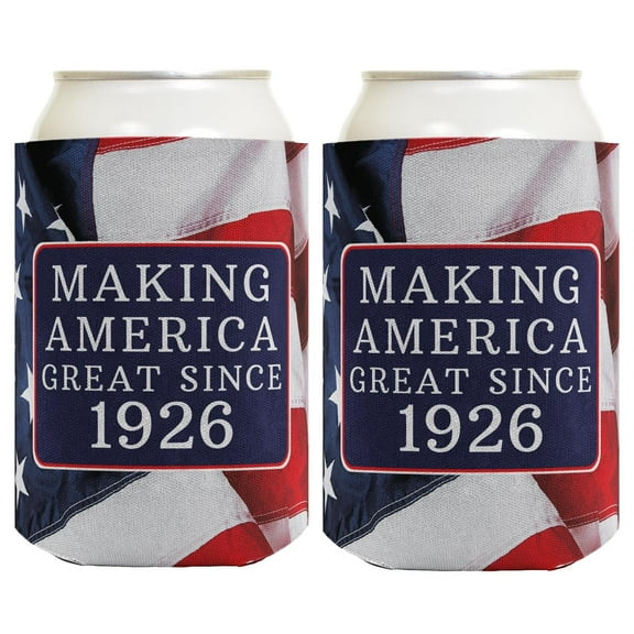 Hundredth Birthday Making America Great Since 1926 2-Pack Can Drink Thermocoolers