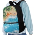 thumbnail image 4 of KUIFORTI Kids Teens Schoolbag 17 inch Beachside Starfish Print Stationery Schoolbag with Adjustable Strap and Compartment Study Accessories Organizer Bookbag, 4 of 6