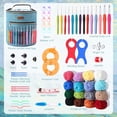 thumbnail image 4 of Yarniss Crochet Kit for Beginners,Crochet Kits with 1120 Yards Crochet Yarn Balls and 14 PCS Crochet Hooks Set Travel Knitting Crochet Supplies, 4 of 8