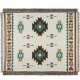 thumbnail image 3 of CHAO Alfombra Manta Alfombra (130x160cm / 51.1x62.9in) Patrón geométrico tribal bohemio con borlas Adecuado para sofá/cama/exterior, 3 of 5