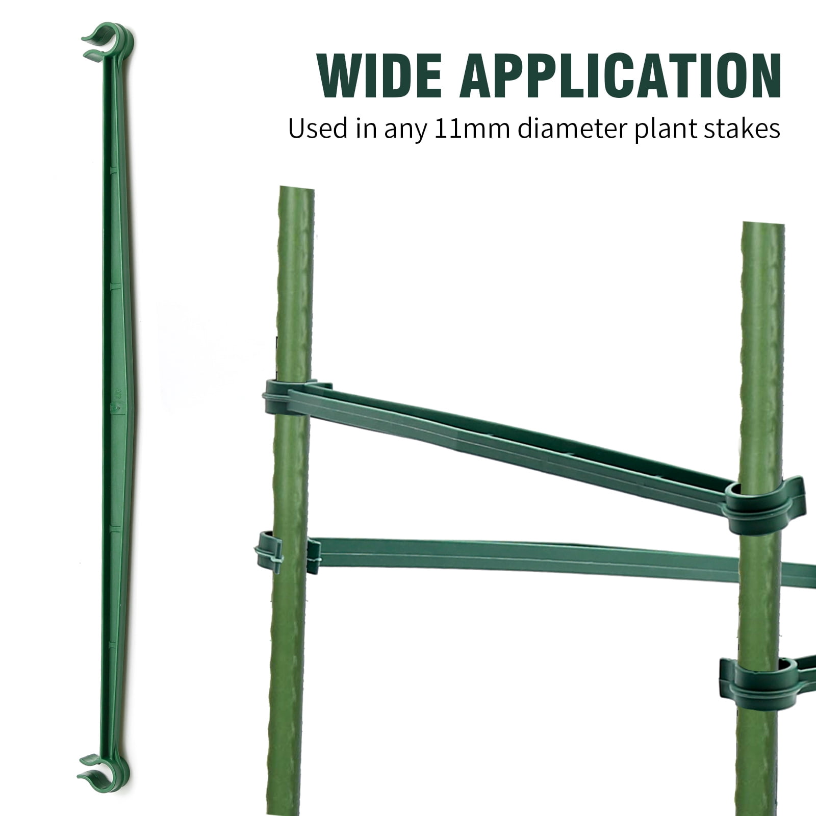 100PCS Stake Arms for Tomato Cage, 11.8 inches Expandable Trellis Connectors, Suitable for Tomatoes and Vegetables (No Stake, Bayonet Diameter: 11 mm)