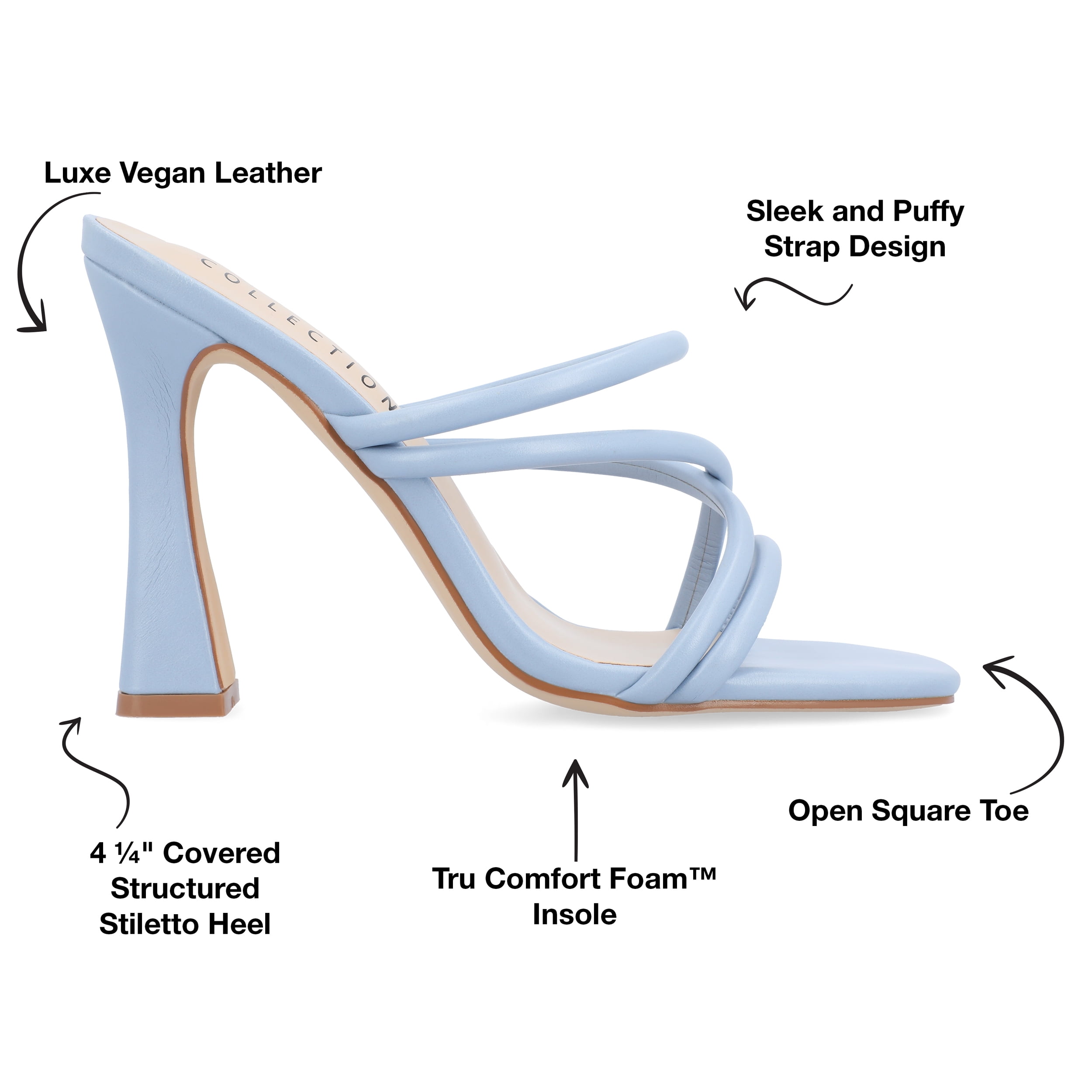 Journee Womens Louisse High Heel Open Toe Sandals