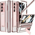 thumbnail image 1 of For Samsung Galaxy Z Fold 6 Clear Protective Case with S Pen Holder, Flat Hinge Protector and Stand, Ultra-thin PC Full Cover Shockproof Protective Case, 1 of 5