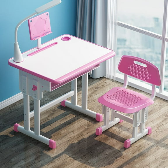 ZToonmas School Supplies Children'S Combined Study Table Plastic Work Table Can Be Raised and Lowered