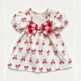 thumbnail image 5 of Teylalorva Girls Midi Dress, Cute Graphic Short Sleeve Summer Ruffles Casual Party Sundress Red Size 2, 5 of 7