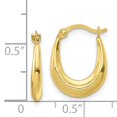 thumbnail image 2 of Boucles d'Oreilles Créoles Ovales en Or Jaune 10k, 2 of 6
