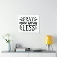 thumbnail image 4 of Scripture Walls Psalm 34:4 Pray More Worry Less Christian Wall Art Print Ready to Hang Unframed, 4 of 18