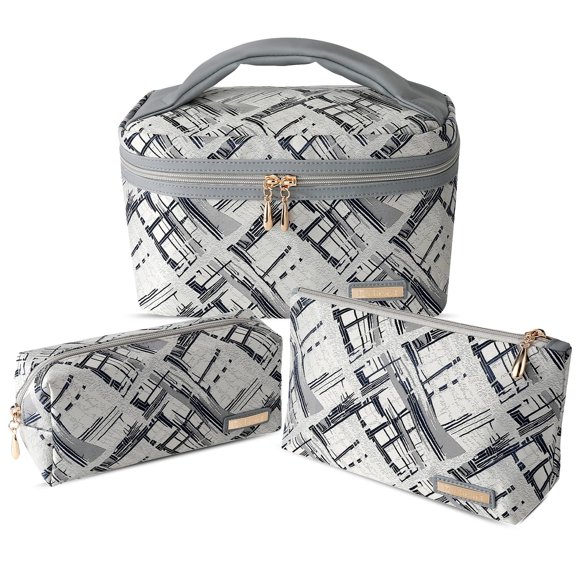 Set de bolsas de maquillaje Richeart Cationic Jacquard, organizador de cosméticos