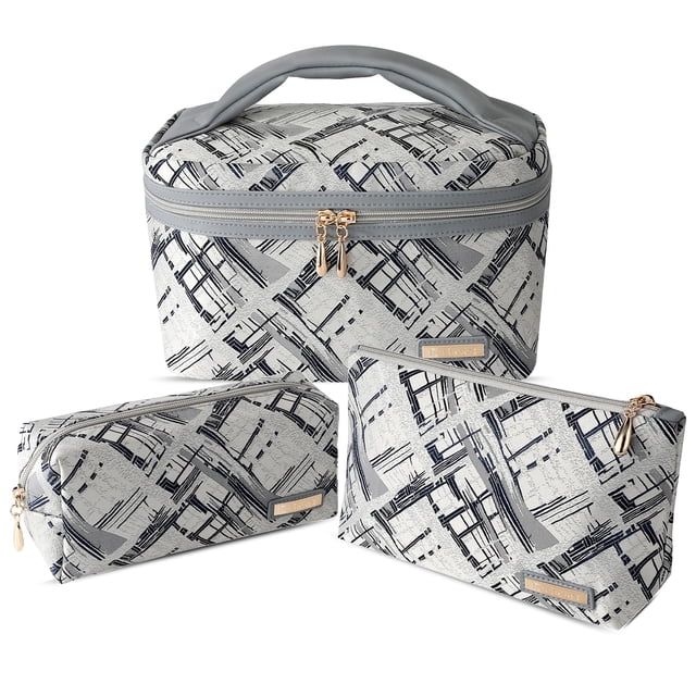 Set de bolsas de maquillaje Richeart Cationic Jacquard, organizador de cosméticos