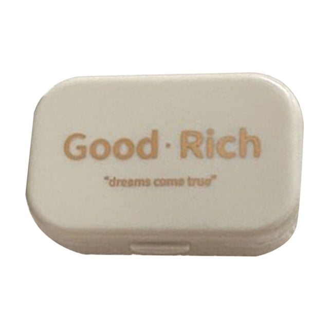 White Portable Compact Contact Lens Storage Case With Integrated Accessory Holder For Daily Use And Travel Organization