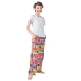 thumbnail image 3 of FORMRS Boys Pajama Pants with Pockets Size 13-14Y Kids Lounge Sleep Bottoms, Art Map, 3 of 8