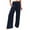 Navy, variant on Razzly High Waist Wide Leg Palazzo Pants For Women Smocked Elastic Waist Loose Comfy Casual Pajama Pants Pockets Solid Drawstring Casual Linen Pants Women Trousers 80s Pants for Women Pants(Navy,4XL)