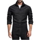 thumbnail image 2 of pstuiky camisas de manga larga para hombre, Camiseta lisa de manga larga con cuello vuelto para hombre, blusa informal, elegante, cómoda, con bolsillos y botones Tops casuales para hombres xl, 2 of 6