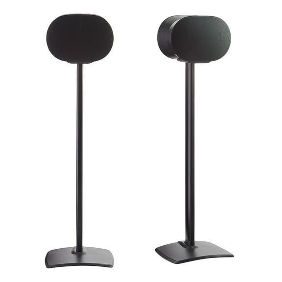 Sanus Sleek Design Adjustable Height Speaker Stands, Black