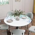 thumbnail image 5 of Watercolor Leaves Round Tablecloth for 36-44 Inch Tables,Fitted Table Cover with Elastic Edge,Spring Botanical Eucalyptus Leaves Waterproof Outdoor Table Cloth Protector for Patio Garden Dinner, 5 of 9