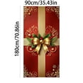 thumbnail image 3 of SIfdSeng Rideau de Porte Get it Fast Rouge et Or Enveloppé Rideau de Porte Élégant Fête d'Hiver Intérieure et Extérieure Merry Suspension de Porte, 3 of 6