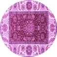 thumbnail image 1 of Ahgly Company Indoor Round Abstract Purple Modern Area Rugs, 5' Round, 1 of 4