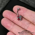 thumbnail image 2 of Body Candy Womens 14G 316L Stainless Steel Navel Ring Piercing Blossom Creation Vibrant Bloom of Flowers Mens Belly Button Ring, 2 of 8