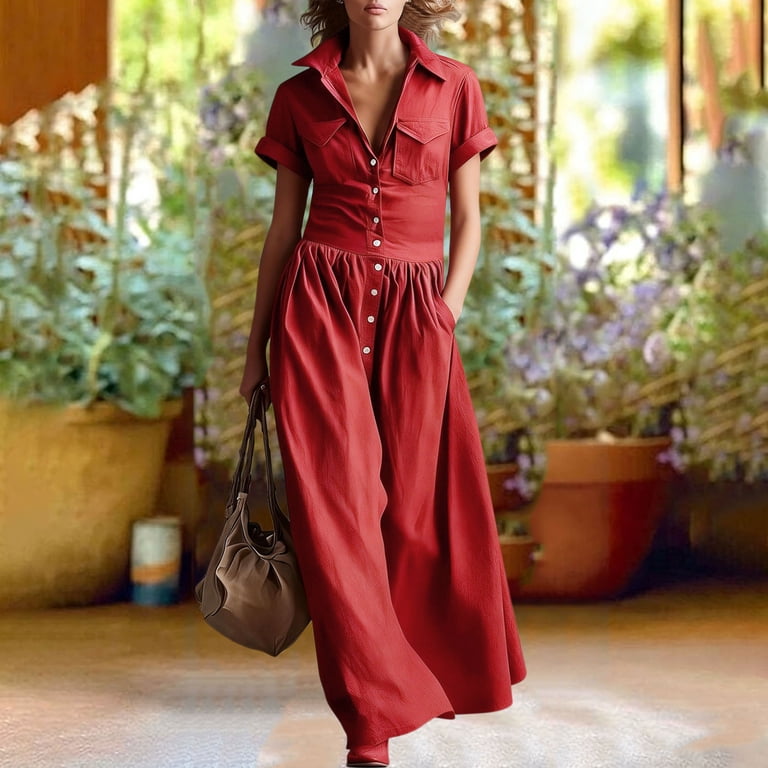red long sleeve dress walmart Long Sleeve Burgundy Dress Walmart Women's Burgundy Color Plain Stand  Collar A-Line Long Sleeve