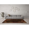 thumbnail image 3 of Ahgly Company Indoor Square Abstract Orange Modern Area Rugs, 7' Square, 3 of 4