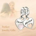thumbnail image 4 of ROSIANNA Mother & Daughter Love Heart Double Dangle 925 Sterling Silver Charm for Women Bracelets Necklace Pendnat, 4 of 6