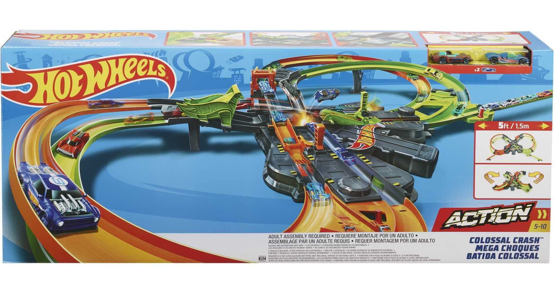 Hot Wheels Action Spiral Speed Crash Track Set, Tall Motorized Track Set  with 3 Crash Zones, Includes 1 Toy Car – StockCalifornia