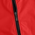 thumbnail image 5 of Plus Size Sports Jacket Vest Women Mens Zip-Up Fleece Softshell Vests Slim-Fit Light Weight Running Travel Coats Red, 3XL, 5 of 6