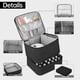 thumbnail image 3 of Bolsa organizadora de esmaltes de uñas Buruis de doble capa negra, 3 of 7