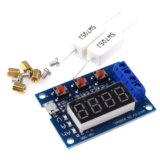 Módulo de placa de probador de capacidad de batería de plomo-ácido de litio HW-586 Digital 18650 JShteea El nuevo