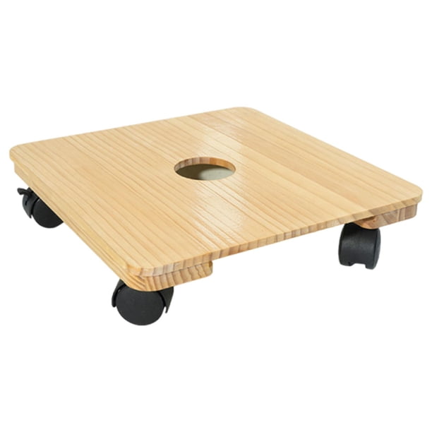 Soporte para plantas en maceta con ruedas, resistente, cuadrado, de calidad, para interiores y exteriores, con gran capacidad de carga y 35 cm x 35 cm x 75 cm