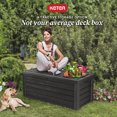thumbnail image 4 of Keter Westwood 150 Gallon Plastic Outdoor Furniture Storage Deck Box, Dark Gray, 4 of 11