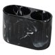 thumbnail image 5 of Porta pasta de dientes Accesorios de tocador 2 ranuras Fácil de limpiar Almacenamiento de baño para Negro, 5 of 9
