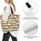 thumbnail image 3 of Balery Funny Chicken Bolsa Tote Estilo Estético con Cremalleras, Bolsa de Hombro, Bolsa de Compras Grande y Plegable, 3 of 8