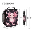 thumbnail image 5 of ALAZA Cute Axolotl Cherry Blossom Lunch Box Insulated Lunch Bag Reusable Thermal Cooler Tote School Picnic, 5 of 6