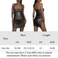 thumbnail image 2 of Vestido de diamantes brillantes con cuello cuadrado, traje de vacaciones para mujer ahuecado Kuymtek Negro Única para Mujer, 2 of 9