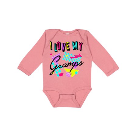 

Inktastic I Love my Gramps- 80s retro style Gift Baby Boy or Baby Girl Long Sleeve Bodysuit