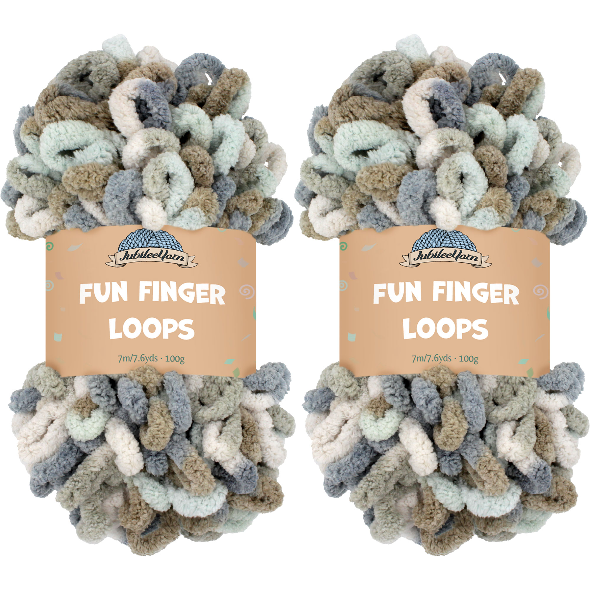 JubileeYarn Fun Finger Loops Yarn Polyester Jumbo Loop Yarn 100g