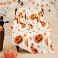 thumbnail image 4 of Tyidzon Halloween Throw Blanket Home Decor Pumpkins Spider Webs Soft Fleece Blanket, 28X39 Inch Throw Blanket for Bedroom, Living Room, Holiday, Kids, Adults Halloween Decorations, 4 of 6