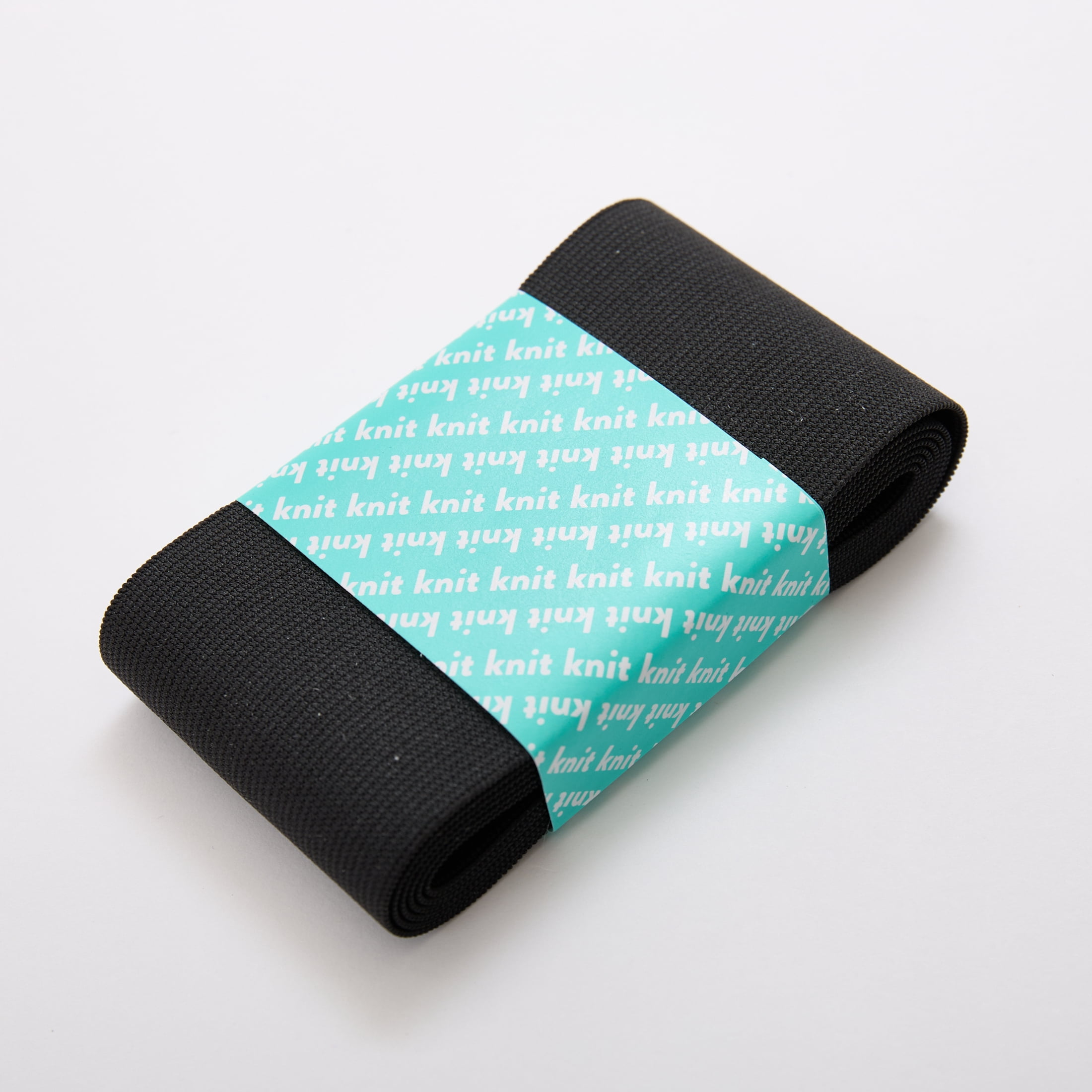 (2 pack) Hello Hobby 2 Inch Black Knit Elastic Band for Sewing and Crafts