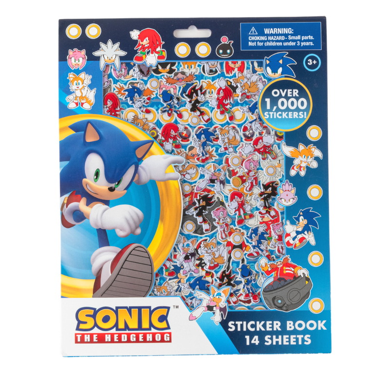 Sonic the Hedge Hog Stickers for Kids 14 Sheet Sonic Sticker Book with  Puffy Stickers 1200 + Sticker Pack