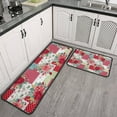 thumbnail image 2 of Pioneer Flower Floral Print Pattern Kitchen Rugs Sets Of 2,Anti Fatigue Kitchen Mat Rugs Non Slip Washable,Decorative Kitchen Floor Mats for Kitchen,Sink,Laundry,17"X30"+17"X47", 2 of 7